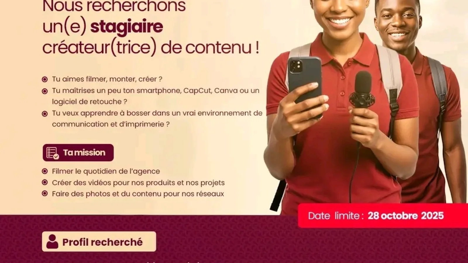 Stagiaire Créateur(trice) de Contenu — photo 1