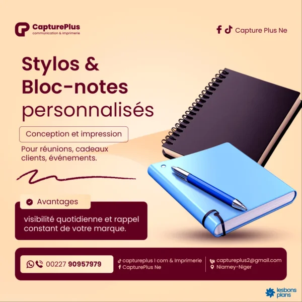 Stylos et Bloc Notes Personalisé