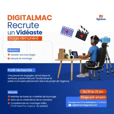 Offre de stage Videaste