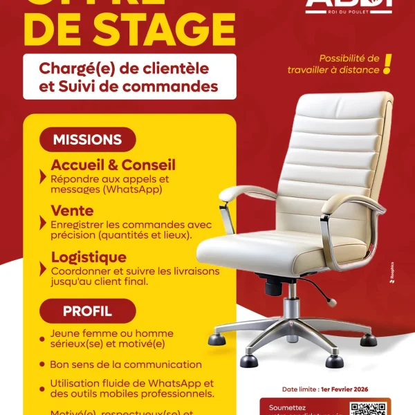 Stagiaire Chargé(e) de clientèle & Suivi de commandes