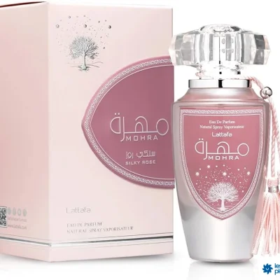 Eau de parfum Lattafa Mohra Silky Rose pour femme. 