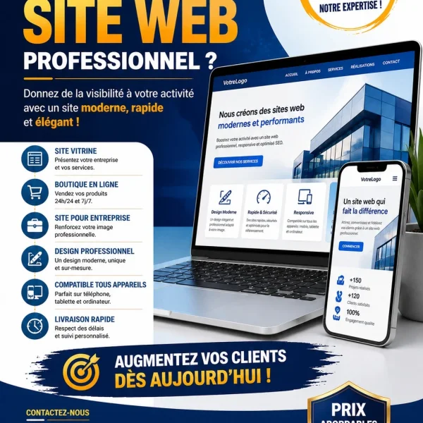 Création de site web professionnel – Livraison rapide