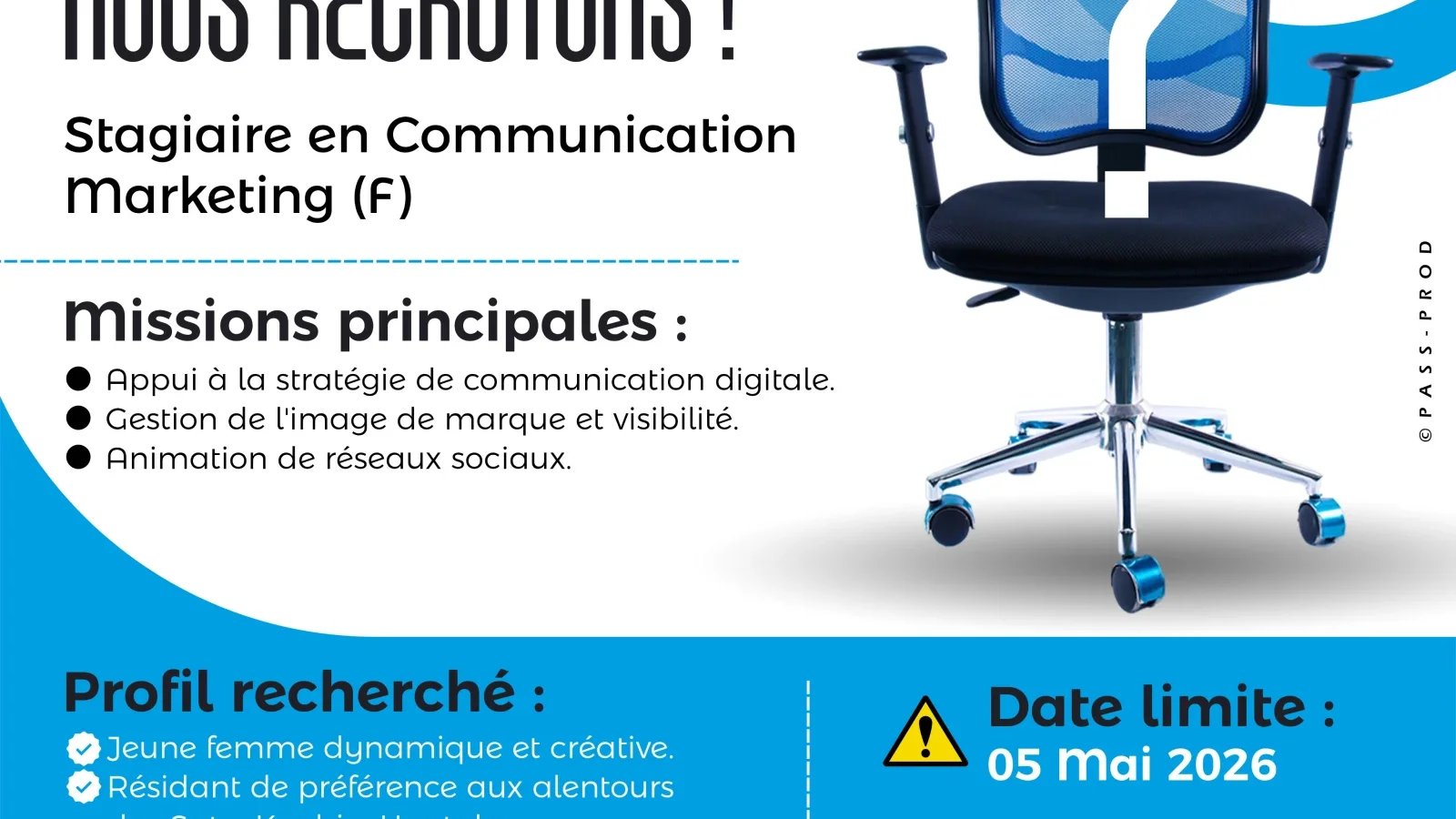 OPPORTUNITÉ DE STAGE | Communication & Marketing — photo 1