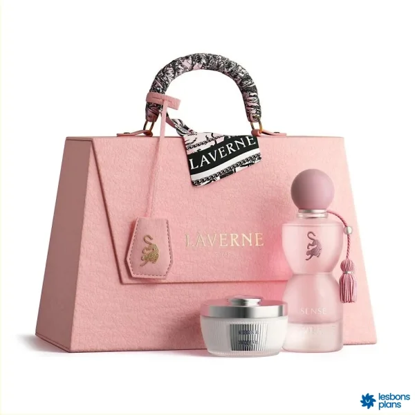 Georgina Sense de Laverne – Coffret exclusif pour femme : Parfum, Poudre parfumée & Sac élégant